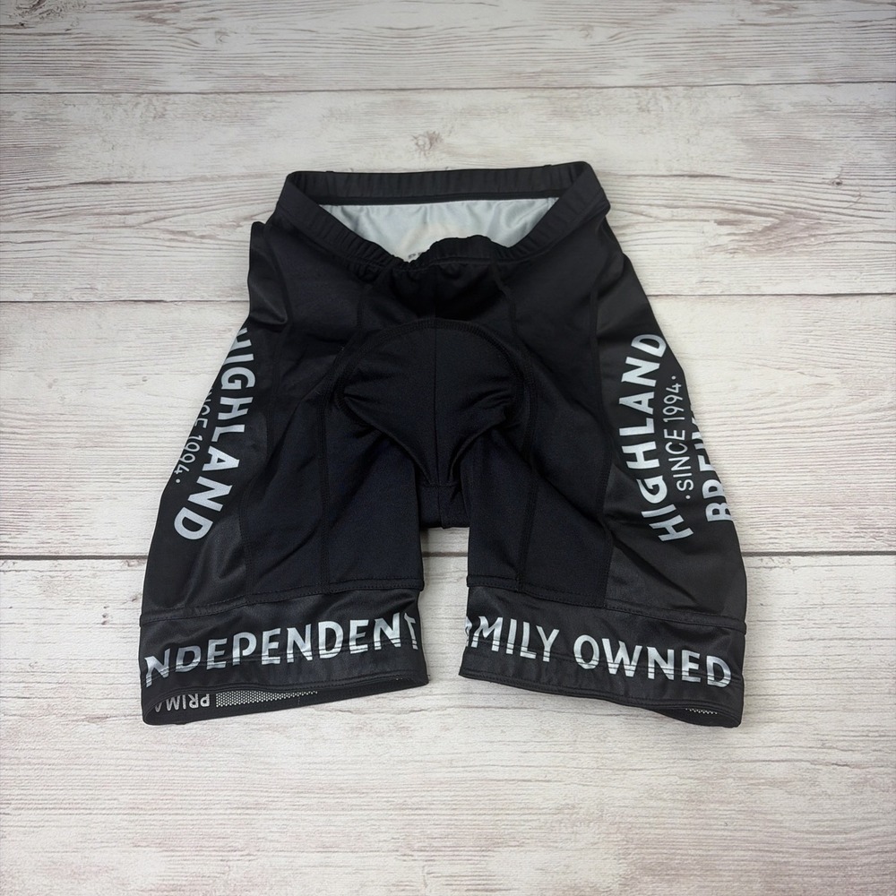 Primal Padded Cycling Shorts Men's Small Black Highland Brewing Asheville NC EXC